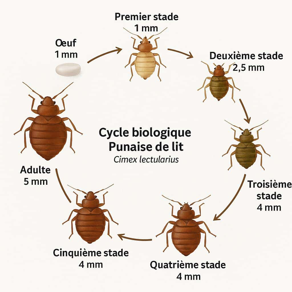 Cycle de vie de la punaise